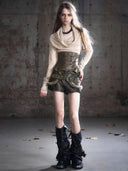 Washed Leather Leg Warmers