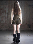 Washed Leather Leg Warmers