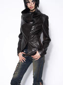 Cowl Moto Jacket