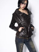 Cowl Moto Jacket
