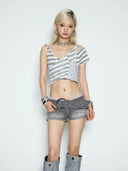 Lace Belt Shorts