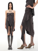 Cross Ruche Skirt