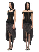 Cross Ruche Skirt