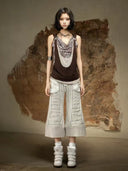 Cropped Panel Pants
