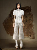 Cropped Panel Pants