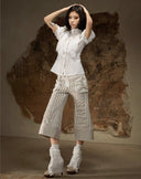 Cropped Panel Pants