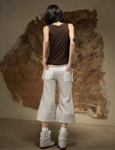 Cropped Panel Pants