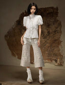 Cropped Panel Pants