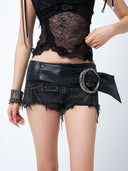 Belt Fray Shorts