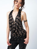 Striped Gilded Halter