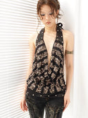 Striped Gilded Halter