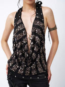 Striped Gilded Halter