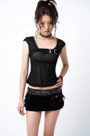 Crystal-Waist Skort
