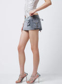 Crystal-Waist Skort