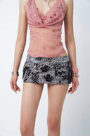 Crystal-Waist Skort
