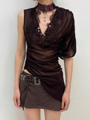 Violet Choker Top