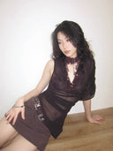 Violet Choker Top