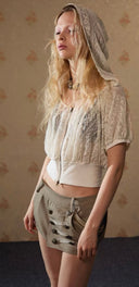 Lace Raglan Hoodie