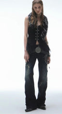 Emblem Flare Jeans