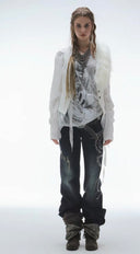 Emblem Flare Jeans