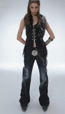 Emblem Flare Jeans