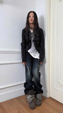 Emblem Flare Jeans