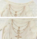 Winged Cross Top