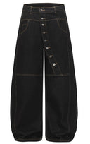 Curve Button Jeans