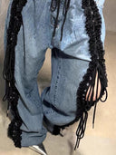 Relaxed Oversized Floor-Sweeping Trousers image 5