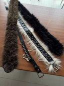 Fur Patchwork Belt image 1