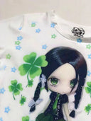Kawaii Clover Doll Printed T-shirt image 6