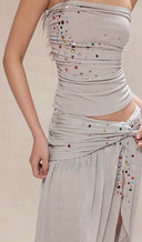Rhinestone Knitted Halter Set image 6