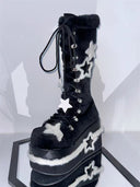 Black Star Plush Boots image 3