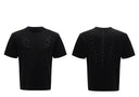 Embroidered Rivet Pattern Cotton T-shirt image 8
