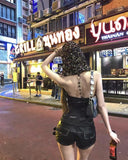 Asymmetrical PU Skirt Pants image 4