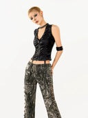 PU Leather Halter Neck Tank Top image 0