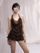 Mock Two-piece Sequin Dress image 1