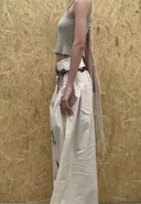 Fishbone Pleated Print Wide-Leg Pants image 2