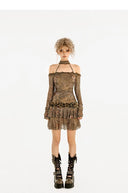 Post-apocalyptic Style Brown Dress image 12
