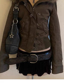 Camel-colored hoodie-lined jacket image 6