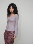Purple Cross Comfy Top image 6