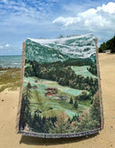 Snowy Mountain Forest Decorative Blanket image 1