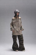 Print-Knit Slouch Beanie image 8