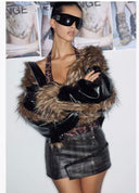 Misplaced Panelled Leather Skirt image 5