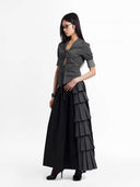 Short-Sleeve Tie-Front Blouse image 2