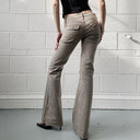 Khaki Tapered Bell-Bottom Trousers image 6