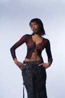 Mesh Lace-Up Short Top image 2