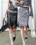Patchwork Mesh Skirt image 3