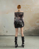 Letter Print Off-Shoulder Top image 8