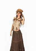 Carmen's Lace-Up Beaded Top image 1